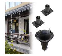 WAHHWF Catena Pioggia in Alluminio da 3 m Lunghezza Personalizzata | Elemento Acqua Sospeso, Raccoglitore Pioggia Nero, Decorazione Grondaia(Brown)
