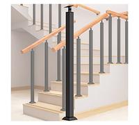 WAHHWF Ringhiera Scale Nero balaustre per Scala Interno Esterno, 70 80 90 100 110 120 cm di Altezza Ponte Metallo Piazza Colonna di Mandrini di balaustre Parti di Scale Decorative