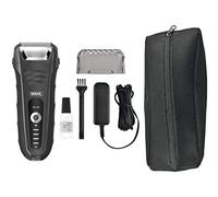 Wahl Aqua Shave Wet/Dry Shaver, rasoio da uomo, rasoio elettrico per uomo, rasoio per barba, lamina flessibile, impermeabile, facile da pulire, impugnatura in gomma, display LED di alimentazione
