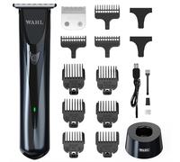 Wahl Chromini Duo - Tagliacapelli senza fili con lama a U e lama a T, rifinitore di precisione per barbieri, taglio ravvicinato, linee e bordi, design ergonomico leggero, kit per toelettatura