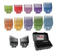 Wahl Clipper 3291-100 - Kit di organizzazione per accessori Secure-Fit™ con pettini guida colorati Color Pro, kit di 14 pezzi di alta qualità, multicolore, 3291-100