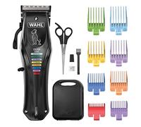 WAHL Colour Pro - Tagliacapelli ricaricabile per cani, con pettini codificati, a basso rumore, senza fili, nero