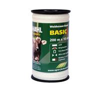 WAHL-Hausmarke Nastro per pascoli BASIC bianco - 10 mm/200 m 4 x acciaio inox 0,16 mm