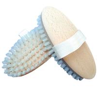 WAHL-Hausmarke Spazzola per bestiame in Perlon Dorso in legno, setole bianche e resistenti