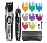 Wahl Kit multigroomer per rifiniture colorate, include trimmer per orecchie e naso, toelettatura del corpo, taglio barba, 8 pettini di lunghezza codificati a colori, custodia da viaggio, 60 minuti di