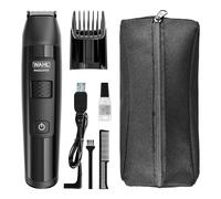 Wahl Manscaper - Rasoio al litio per inguine e corpo, completamente impermeabile, per uso bagnato/asciutto, tecnologia Smart Trim LED, lame a sfera Safe-Touch, ricaricabile, nero