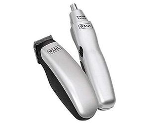 Wahl - Set da viaggio con epilatore di precisione per naso e regolabarba, funzionamento a batteria, con custodia