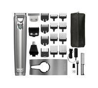 WAHL Washable Stainless Steel Multigroomer, regolabarba e tagliacapelli per uomo, tagliacapelli domestico, regolabarba per naso e orecchie, set per la cura maschile, completamente lavabile, senza fili
