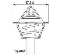 WAHLER 3457.90D Termostato motore adatto per MERCEDES-BENZ Classe C Sedan (W204)