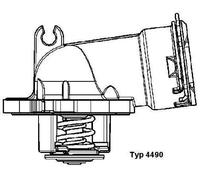WAHLER 4490.87D Termostato motore adatto per MERCEDES-BENZ M-Klasse (W164) 87°C