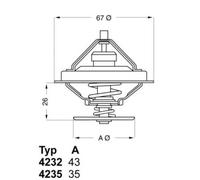 Wahler Termostato Refrigerante 80°C Per BMW 3er Cabriolet 4235.80D