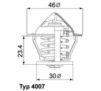 Wahler Termostato Refrigerante 80°C Per Piaggio Quargo Pritsche/Fahrgestell