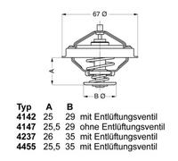 Wahler Termostato Refrigerante 80°C Per VW Golf IV Variant 4455.80D