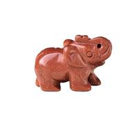 WAHOM Bellissimo 1PC Cristal Naturale Quarzo Rosa Elefante Ametista Ossidiana Animali Artigianato in Pietra Piccola Decorazione Decorazioni for la casa Regalo di Natale(Gold Sandstone)