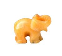 WAHOM Bellissimo 1PC Cristal Naturale Quarzo Rosa Elefante Ametista Ossidiana Animali Artigianato in Pietra Piccola Decorazione Decorazioni for la casa Regalo di Natale(Topaz)