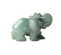 WAHOM Bellissimo 1PC Cristal Naturale Quarzo Rosa Elefante Ametista Ossidiana Animali Artigianato in Pietra Piccola Decorazione Decorazioni for la casa Regalo di Natale(Aventurine)