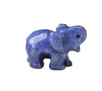 WAHOM Bellissimo 1PC Cristal Naturale Quarzo Rosa Elefante Ametista Ossidiana Animali Artigianato in Pietra Piccola Decorazione Decorazioni for la casa Regalo di Natale(Blue Jade)