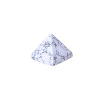 WAHOM Bellissimo 1pc Piramide di Cristal Naturale Quarzo Pietra curativa Chakra Decorazioni for la casa Gemma Rossa Generatore di energia Meditazione Reiki Bilanciamento Regalo(Howlite)