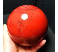 WAHOM Bellissimo Sfera di Diaspro Rosso Naturale Sfera di Cristal di Quarzo Reiki Decorativo(450-500g)
