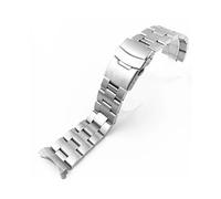 WAHRE 18mm 19mm 20mm 21mm 22mm 23mm 24mm Cinghie Universali estremità Curva Solido Cinturino in Acciaio Inossidabile Adatto for Orologio Fit for Seiko SKX009(Silver,23mm)