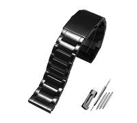 WAHRE 22mm 24mm 26mm 28mm Nero Argento Oro Cinturino in Acciaio Inossidabile Cinturino for Orologio in Metallo Solido da Uomo Adatto for Cinturino for Diesel DZ7333 DZ4344(Black,28mm)