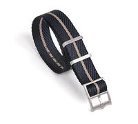 WAHRE Cinturino in Nylon 20mm 22mm per Bracciale da Polso Intrecciato a Strisce Regolabili - Adatto per Tudor e Seiko (Blu Oro, 22mm)
