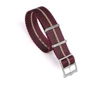 WAHRE Cinturino in Nylon 20mm 22mm per Bracciale da Polso Intrecciato a Strisce Regolabili - Adatto per Tudor e Seiko (Rosso Oro, 22mm)
