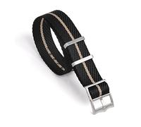 WAHRE Cinturino in Nylon 20mm 22mm Accessori for Bracciale da Polso Intrecciato a Strisce Regolabili Adatti for Cinturino Tudor Adatto for Cinturino Seiko(Black Gold,22mm)