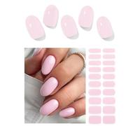 Wahrshei Unghie Gel Adesive UV | Classic Pink Smalto Adesivo Gel UV | 20 PCS Pellicola per Unghie Autoadesiva | Adesivi per unghie in gel, Impacchi di Smalto Gel per Unghie