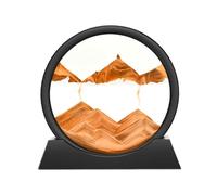 Wai Danie Pittura di Sabbia Che Scorre Quadro Sabbia Movimento sabbia dinamica 3d Hourglass Deep sea Sandscape Display Decorazioni per la Casa e l'ufficio Giocattoli da Scrivania per Adulti (Oro, 7")