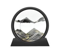 Wai Danie Pittura di Sabbia Che Scorre Quadro Sabbia Movimento sabbia dinamica 3d Hourglass Deep sea Sandscape Display Decorazioni per la Casa e l'ufficio Giocattoli da Scrivania per Adulti (nero, 7“)