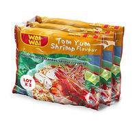 WAI WAI WAI 3 pezzi di pasta istantanea asiatica con sapore di gamberetti, 3 x 60 g