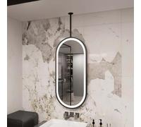 WaiDXn Creative Oval-Shaped Wall-Mounted Bathroom Mirror, Ideal for Above The Sink(60L x 40W cm)