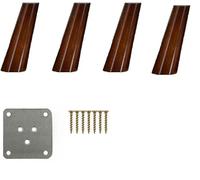 WaiDXn hsj - Set di 4 piedini inclinati in legno massello per divano, tavolo, supporto TV, mobili, credenze, divani, letti e mobili da cucina, 40 cm