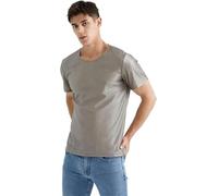 WaiDXn Indumenti protettivi T-shirt in fibra d'argento e protezione dalle radiazioni del campo elettromagnetico La fibra d'argento da uomo può essere indossata in tutte le stagioni(O Neck,L)