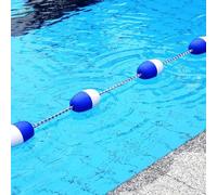 WaiDXn Linea di demarcazione della Corda Galleggiante di Sicurezza for Piscine interrate for corsie di Gara di Nuoto, Palla Galleggiante Blu e Bianca e Corda di Nylon Lunga 10 Metri
