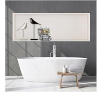 WaiDXn Nicchia doccia a incasso con luce LED - Vassoio portaoggetti for bagno(White,92cm)