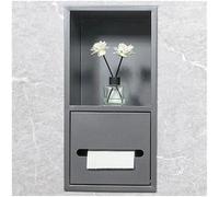 WaiDXn Nicchia doccia da incasso in acciaio inox for bagno(Grey,20x40x14cm)