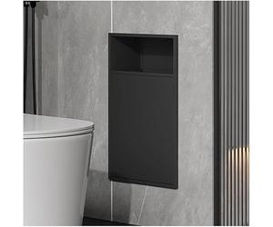 WaiDXn Nicchia doccia in acciaio inossidabile, organizer da parete incassato(Grey,30x50x14cm)