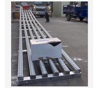 WaiDXn Rotaia di flusso della ruota del pattino, trasportatore di gravità leggero portatile, rullo di plastica della tavola del trasportatore non alimentato (6 scorrevoli, 200 cm di lunghezza)