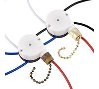 Waiecnksa Ceiling Fan Switch Kit ZE-208S E89885 3 Speed 4 Wire Pull Chain, Ceiling Fan Parts, Switch Speed Control