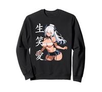 Waifu Sexy Anime Girl Horns Bendage Reggiseno stile manga giapponese Felpa