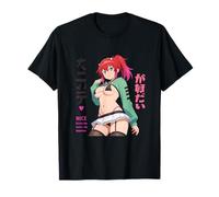 Waifu Sexy Anime Ragazza Corna Minigonna Stile Manga Giapponese Maglietta