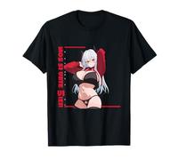 Waifu Sexy Anime Ragazza Occhiali Corna Stile Giapponese Maglietta