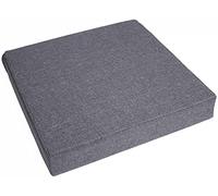 Waigg Kii Cuscini per seduta spessi 8/10 cm, per poltrona quadrata, comfort e elasticità, per auto, ufficio, interni ed esterni (55 x 55 x 5 cm, grigio)