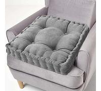 Waigg Kii Cuscino rialzo per poltrona, spesso 10 cm, in cotone, quadrato, per interni ed esterni, casa, auto ufficio (50 x 50 x 10 cm, grigio)