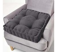 Waigg Kii Cuscino rialzo per poltrona, spesso 10 cm, in cotone, quadrato, per interni ed esterni, casa, auto e ufficio (45 x 45 x 10 cm, grigio scuro)