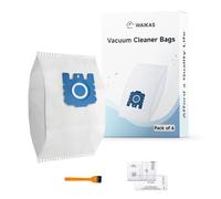 WAIKAS 6 Sacchetti per Aspirapolvere Miele FJM/GN, per Aspirapolvere Classic C1 Complete C2 C3, S2 S4 S5 S6 S8 Series 3D Efficiency Sacchetto, Blu