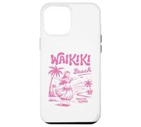 Waikiki Beach Retro Hawaii Vintage Hula Surf Travel Girl Custodia per iPhone 12 Pro Max