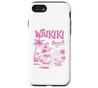 Waikiki Beach Retro Hawaii Vintage Hula Surf Travel Girl Custodia per iPhone SE (2020) / 7/8